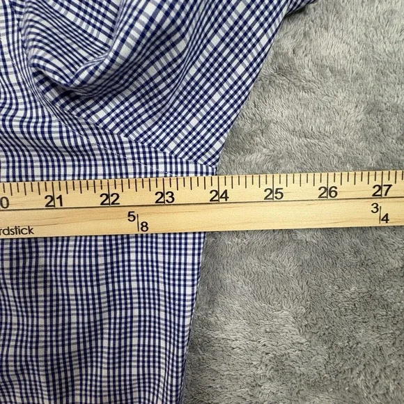Brooks Brothers Men's L Slim Fit Blue & White Gingham LS Dress Shirt‎ SEE DESC - Picture 13 of 16